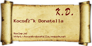 Kocsák Donatella névjegykártya